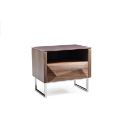 Modrest Vanguard Modern Walnut Nightstand