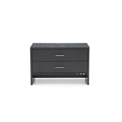 Modrest Wales Modern Grey Ash 2-Drawer Nightstand