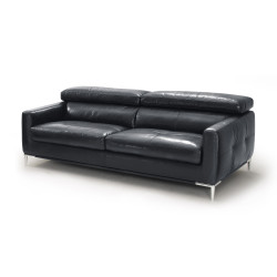 Divani Casa Natalia - Modern Black Leather Sofa