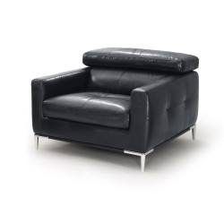 Divani Casa Natalia - Modern Black Leather Chair