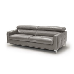 Divani Casa Natalia - Modern Dark Grey Leather Sofa