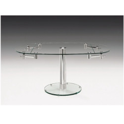 Neptune - Modern Extend-able Glass Dining Table