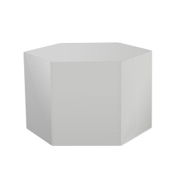 Modrest Newmont - Small Light Grey High Gloss End Table