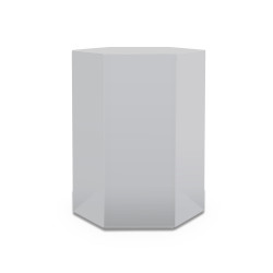 Modrest Newmont - Large Light Grey High Gloss End Table
