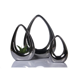 Modrest NHTC1145 Modern Silver Ceramic Bowl Set