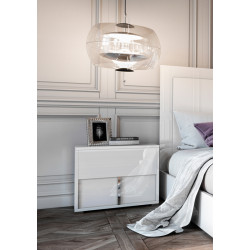 Modrest Nicla Italian Modern White Nightstand