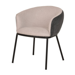 Modrest Nillie - Modern Beige & Grey Dining Armchair