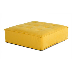 Divani Casa Nolden - Waterproof Yellow Fabric Ottoman