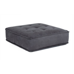 Divani Casa Nolden - Waterproof Dark Grey Fabric Ottoman