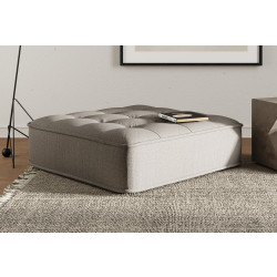 Divani Casa Nolden - Modern Modular Grey Fabric Ottoman