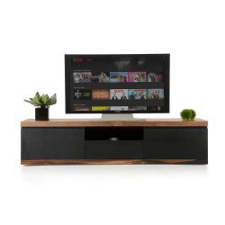 Modrest Norse Modern Black & Wood TV Stand