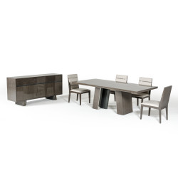 Nova Domus Norte Modern Grey Gloss Dining Set