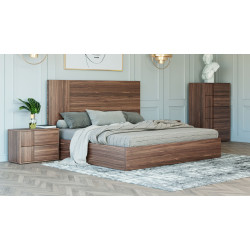 Nova Domus Asus - Italian Modern Walnut Bed