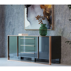 Nova Domus Cartier Modern Black & Rosegold Buffet