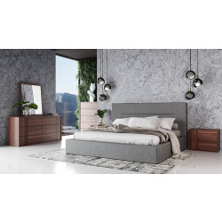 Nova Domus Juliana - Italian Modern Grey Upholstered Bed