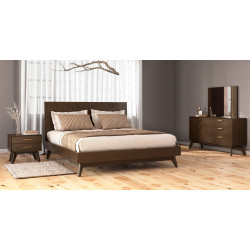 Modrest Novak - Modern Dark Oak Bedroom Set