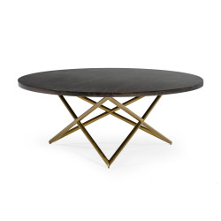Modrest Novia - Glam Black and Gold Marble Coffee Table