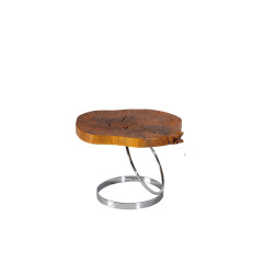 Modrest Spokane Modern Live Edge Wood End Table