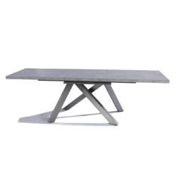 Modrest Orson Contemporary Grey Extendable Dining Table