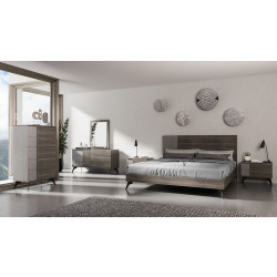 Nova Domus Palermo Italian Modern Faux Concrete & Grey Bedroom Set