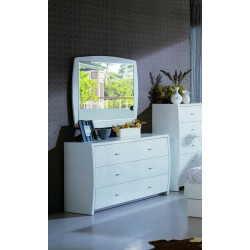 Modrest Palermo Modern White Dresser & Mirror