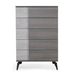 Nova Domus Palermo - Italian Modern Faux Concrete & Grey Chest