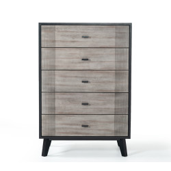 Nova Domus Panther Contemporary Grey & Black Chest