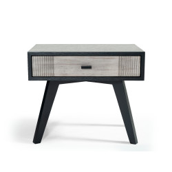 Nova Domus Panther Contemporary Grey & Black Nightstand