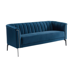 Divani Casa Patton - Modern Blue Fabric Sofa
