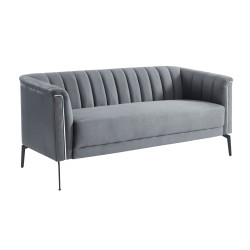 Divani Casa Patton - Modern Dark Grey Fabric Sofa