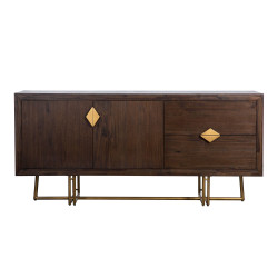 Modrest Patty - Mid-century Acacia & Brass Buffet