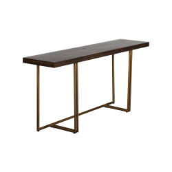 Modrest Patty - Mid-century Acacia & Brass Console Table