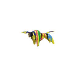 Modrest Multi Colored Bull Sculpture