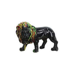 Modrest Black Lion Multi Colored Sculpture