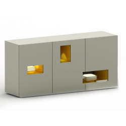 Modrest Peek 840BU - Modern Light Grey Buffet with Lights