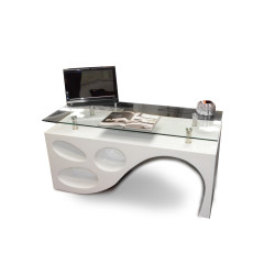 Contemporary White Office Desk
