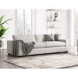 Divani Casa Poppy - Modern White Fabric Sofa