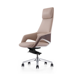 Modrest - Prost Modern Beige High Back Executive Office Chair