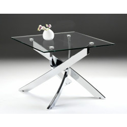 Modrest Pyrite Modern Glass End Table
