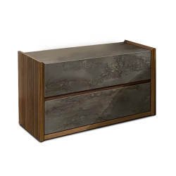 Nova Domus Rado Modern Walnut & Stucco Nightstand