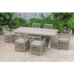 Renava Sonoma - Outdoor Beige Dining Set