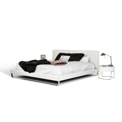 Modrest Ramona - Modern White Leatherette Bed