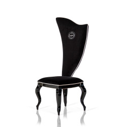 A&X Sovereign - Transitional Black Fabric Chair (Set of 2)