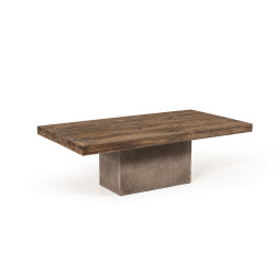 Modrest Renzo Modern Oak & Concrete Coffee Table