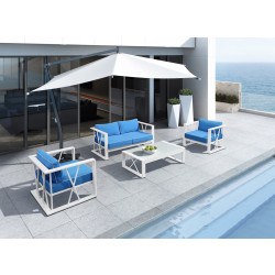 Renava Palms Outdoor Blue & White Sofa Set