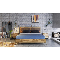 Modrest Sala Modern Light Wood Bed