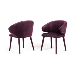 Modrest Salem Modern Purple Fabric Dining Chair