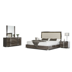 Modrest San Marino Modern Grey Bedroom Set