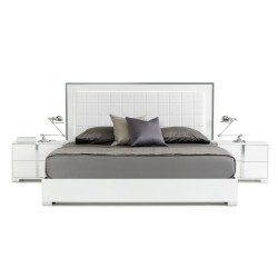 Modrest San Marino Modern White Bed