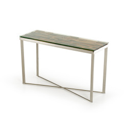 Modrest Santiago Modern Rectangular Wood Mosaic Console Table